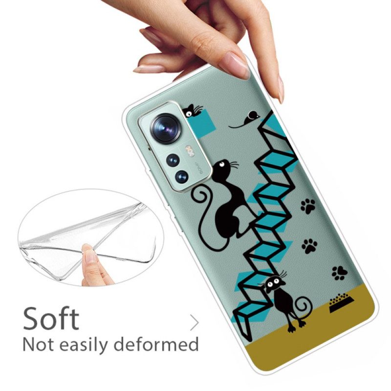 Cover Xiaomi 12 / 12X Gatti Divertenti