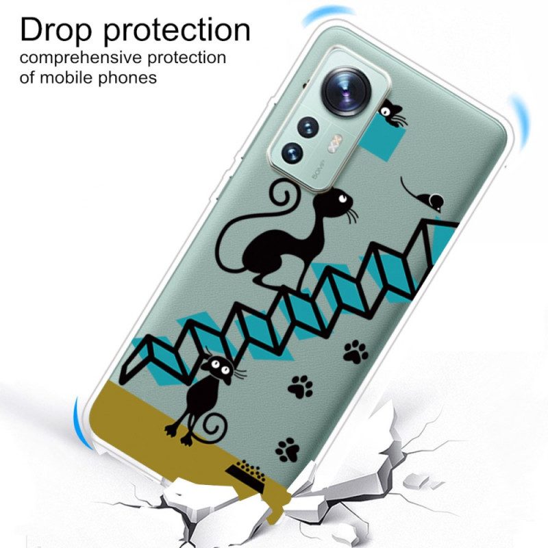 Cover Xiaomi 12 / 12X Gatti Divertenti