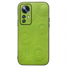 Cover Xiaomi 12 / 12X Girasoli In Ecopelle