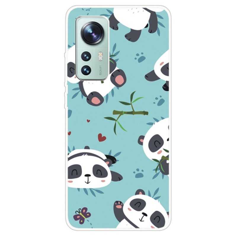 Cover Xiaomi 12 / 12X Mazzo Di Panda In Silicone