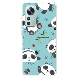 Cover Xiaomi 12 / 12X Mazzo Di Panda In Silicone