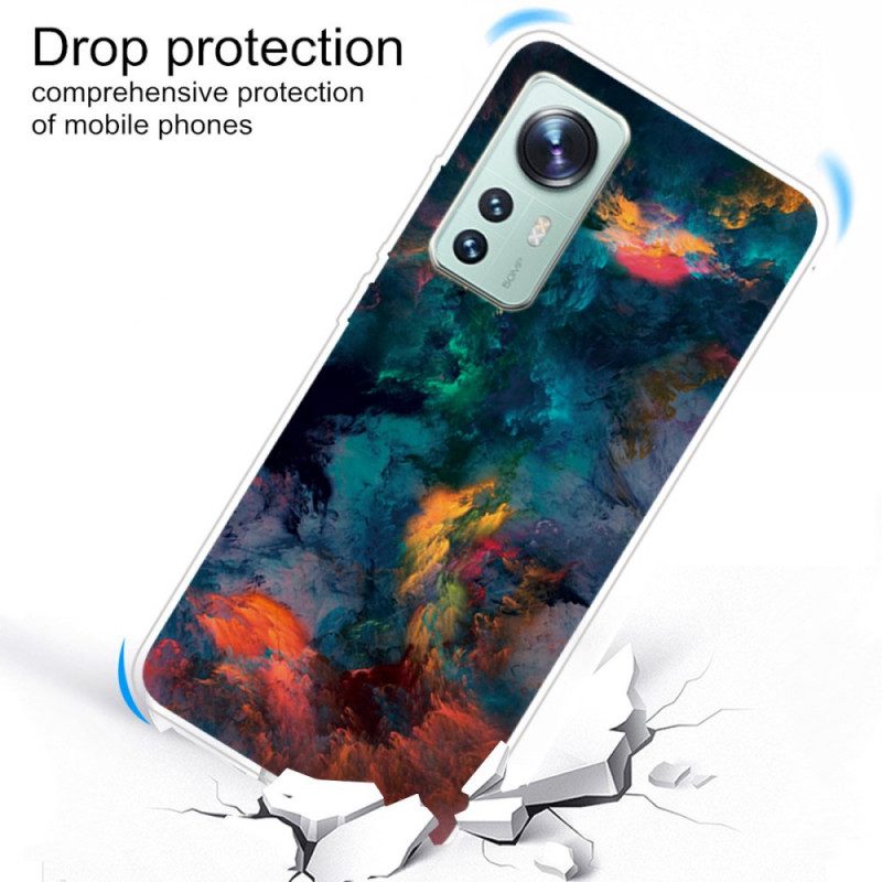 Cover Xiaomi 12 / 12X Silicone Nuvola Colorata