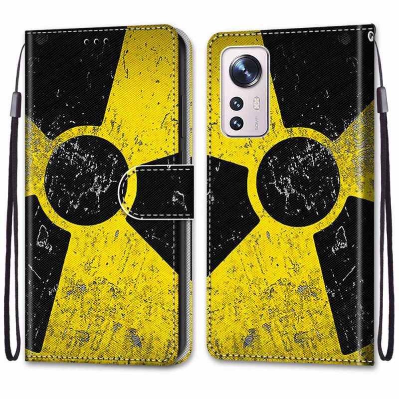 Custodia in pelle Xiaomi 12 / 12X Giallo E Nero