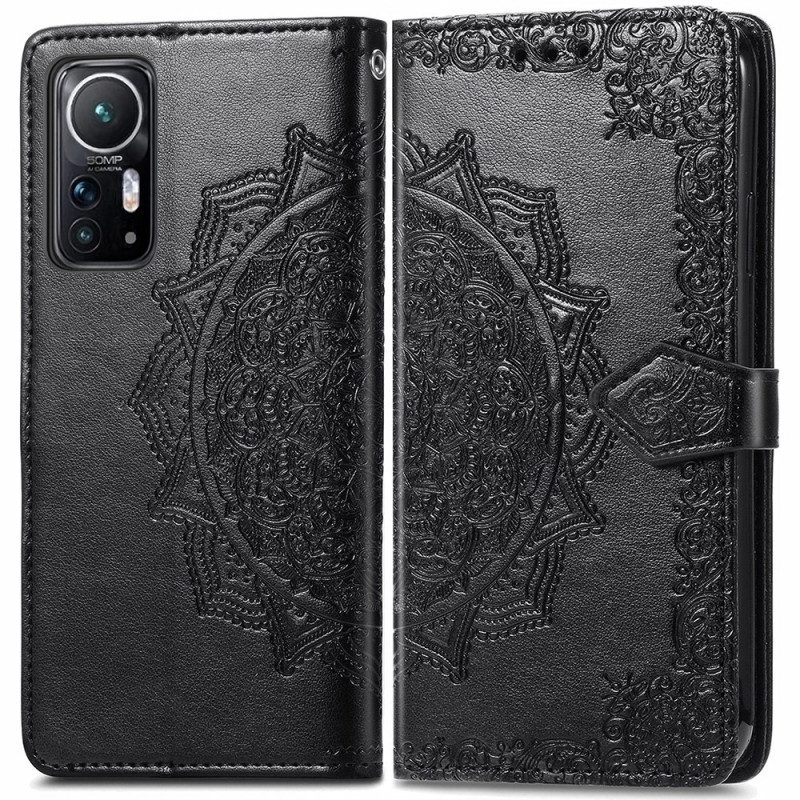 Custodia in pelle Xiaomi 12 / 12X Mandala Medioevo