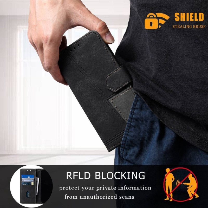 Custodia in pelle Xiaomi 12 / 12X Rfid Con Cordino