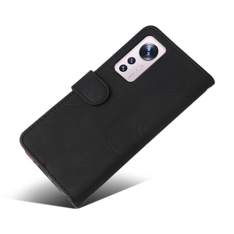 Folio Cover Xiaomi 12 / 12X Cinturino Bicolore