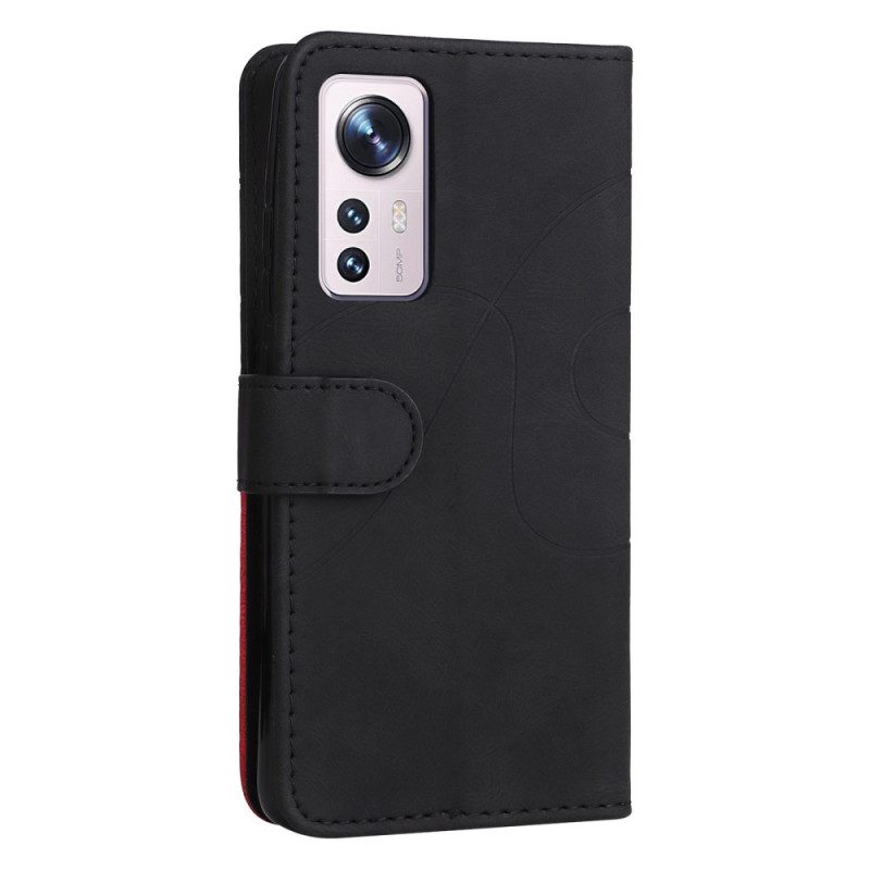 Folio Cover Xiaomi 12 / 12X Cinturino Bicolore