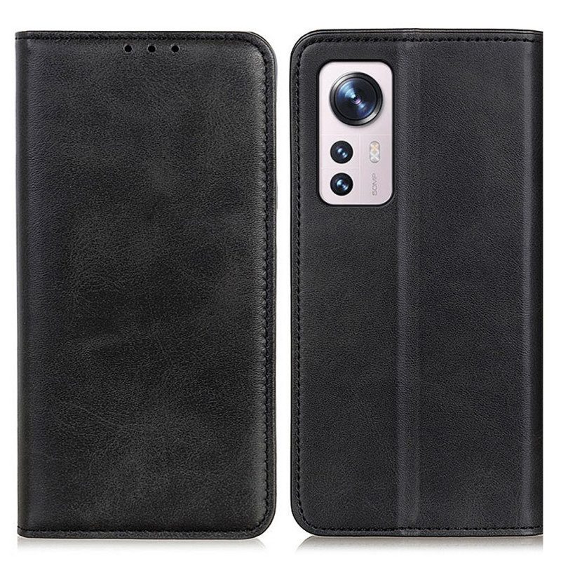 Folio Cover Xiaomi 12 / 12X Custodia in pelle Pelle Crosta Eleganza