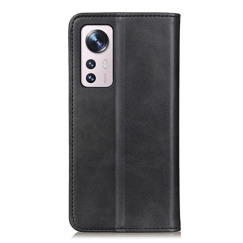 Folio Cover Xiaomi 12 / 12X Custodia in pelle Pelle Crosta Eleganza