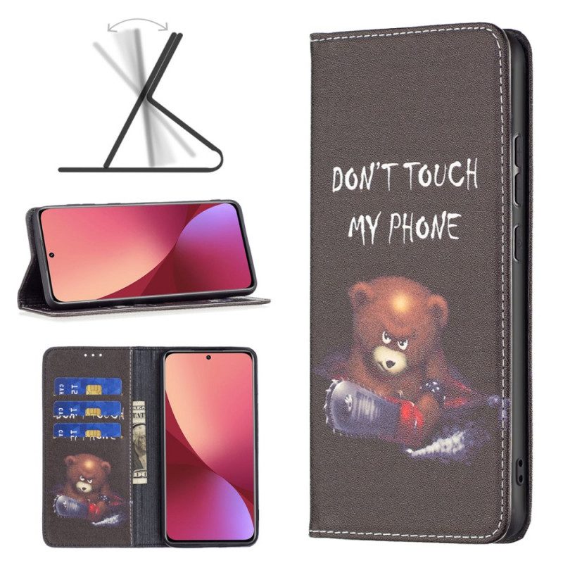 Folio Cover Xiaomi 12 / 12X Custodia in pelle Orso Pericoloso