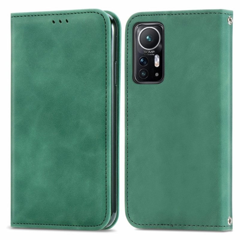 Folio Cover Xiaomi 12 / 12X Custodia in pelle Sensazione Sulla Pelle