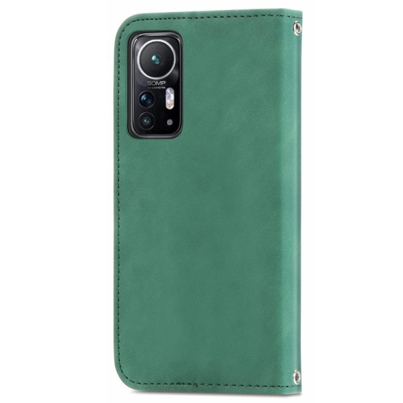 Folio Cover Xiaomi 12 / 12X Custodia in pelle Sensazione Sulla Pelle