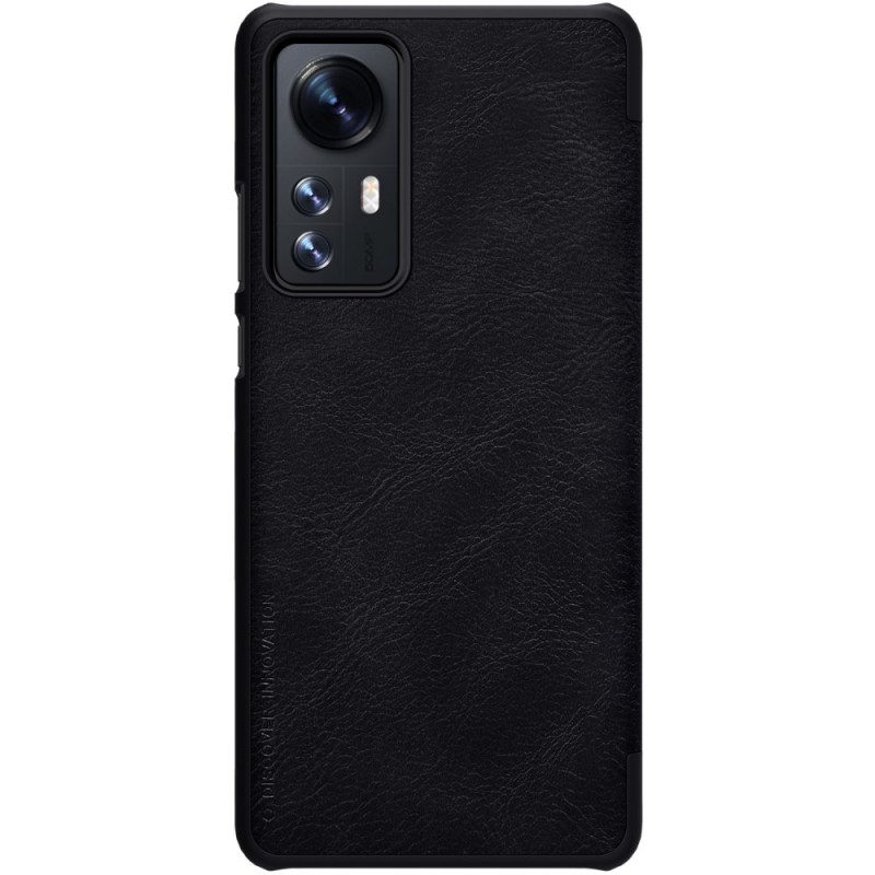 Folio Cover Xiaomi 12 / 12X Custodia in pelle Serie Nillkin Qin