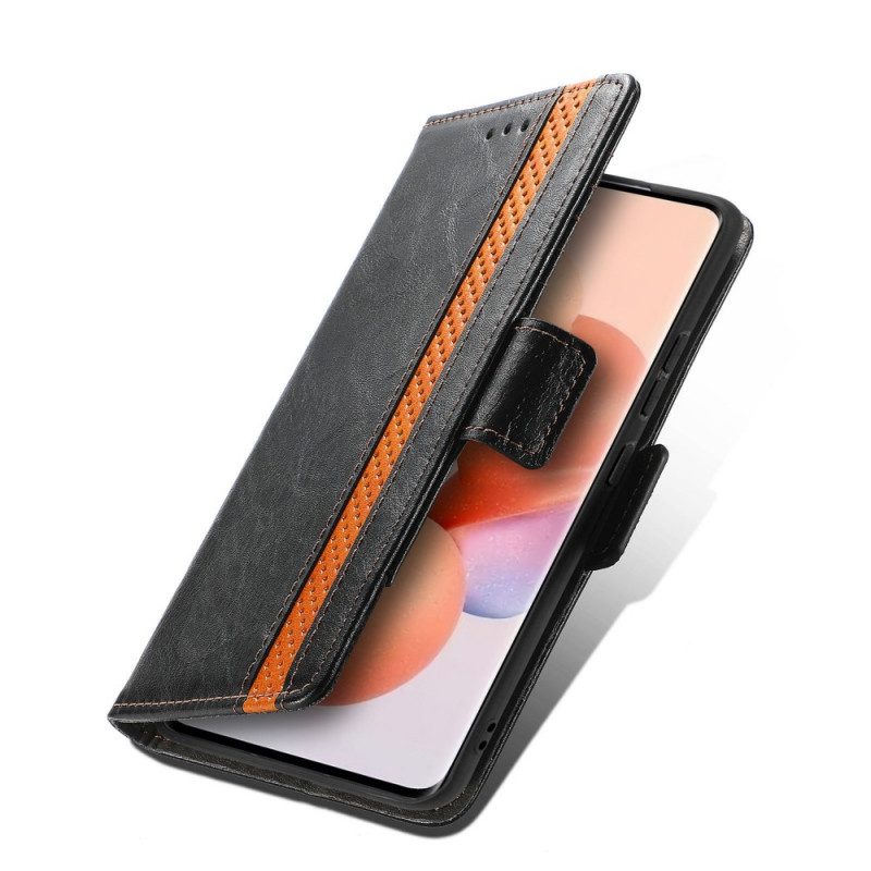 Folio Cover Xiaomi 12 / 12X Doppia Chiusura Bicolore