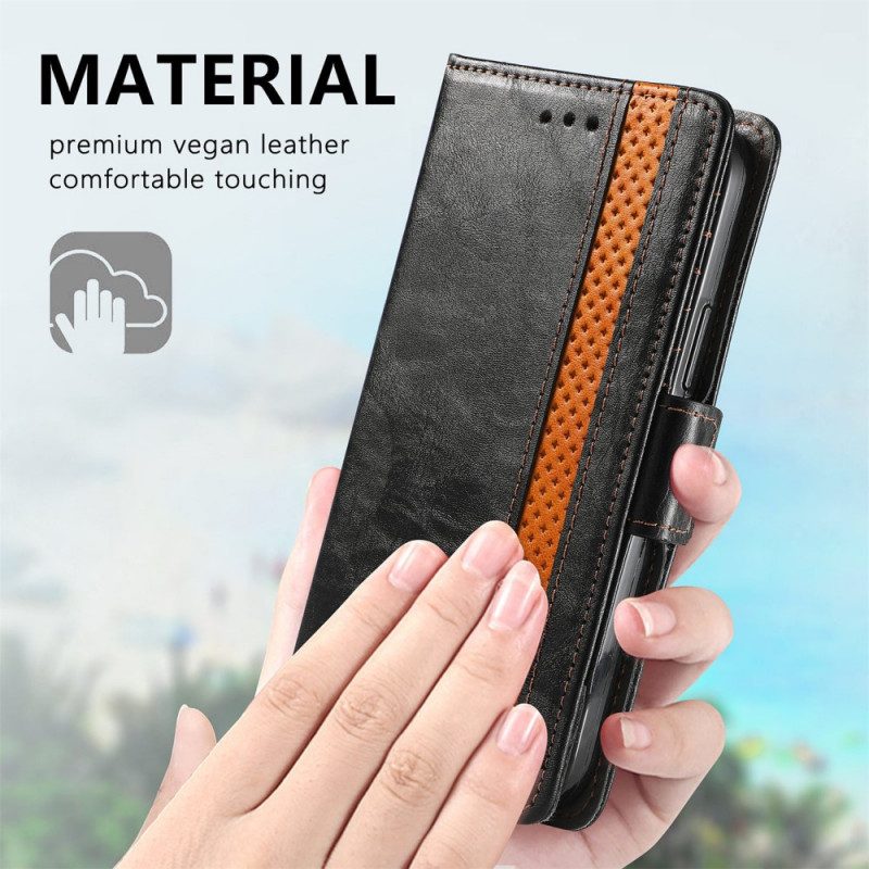 Folio Cover Xiaomi 12 / 12X Doppia Chiusura Bicolore