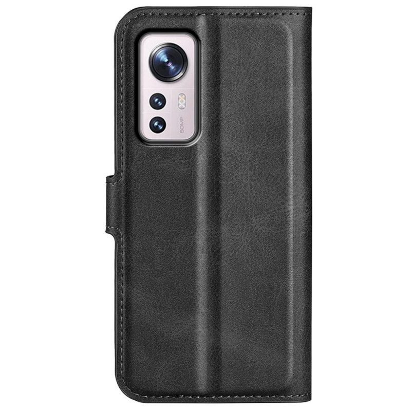 Folio Cover Xiaomi 12 / 12X Struttura In Pelle