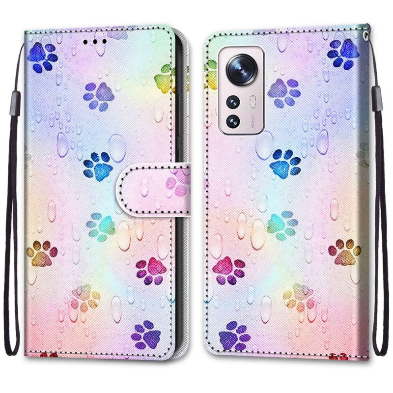 Folio Cover Xiaomi 12 / 12X Tracce Di Cinghia