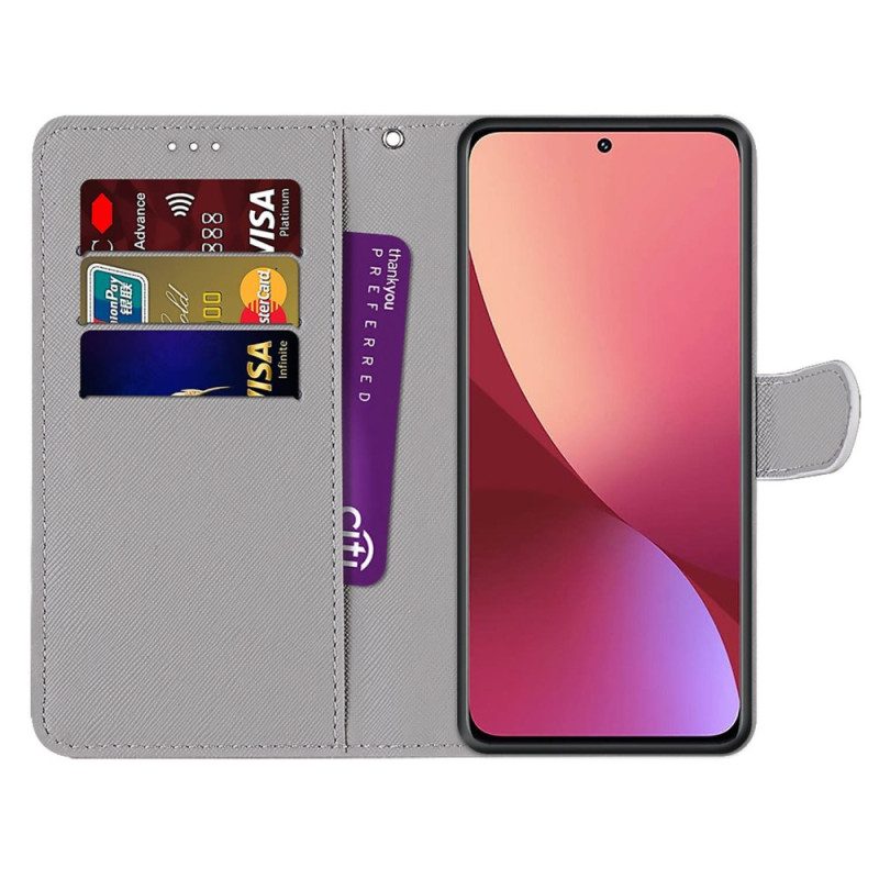 Folio Cover Xiaomi 12 / 12X Tracce Di Cinghia