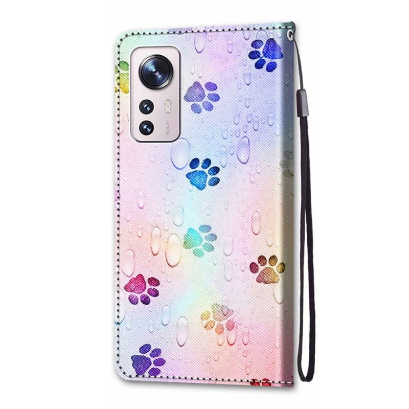 Folio Cover Xiaomi 12 / 12X Tracce Di Cinghia