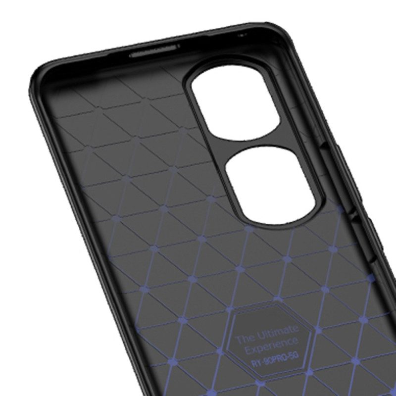 Cover Honor 90 Pro Effetto Pelle Litchi A Doppia Linea