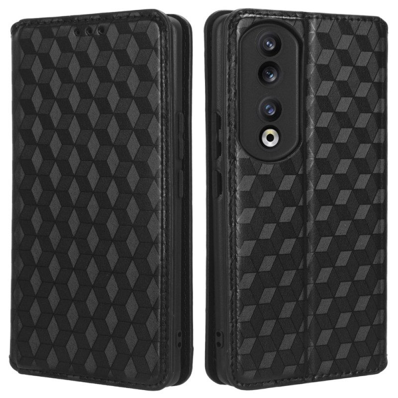 Folio Cover Honor 90 Pro Custodia in pelle Cubi