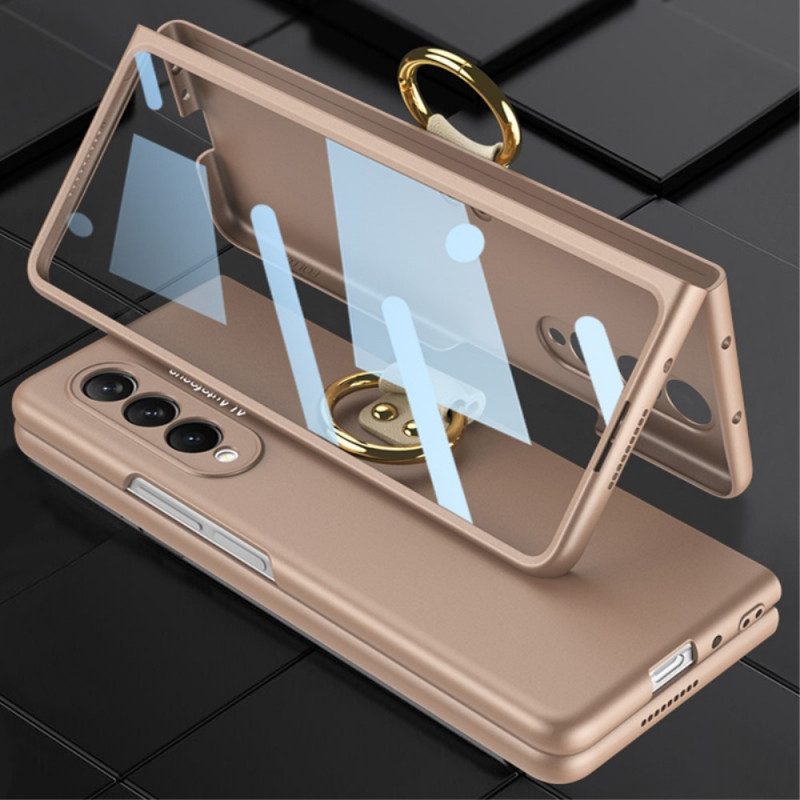 Cover Samsung Galaxy Z Fold 3 5G Anello-supporto E Proteggi Schermo Gkk