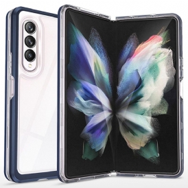 Cover Samsung Galaxy Z Fold 3 5G Bordi Colorati Ibridi Trasparenti