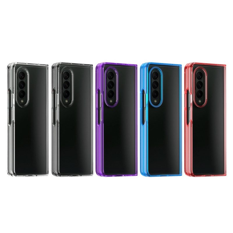 Cover Samsung Galaxy Z Fold 3 5G Bordi Colorati Trasparenti