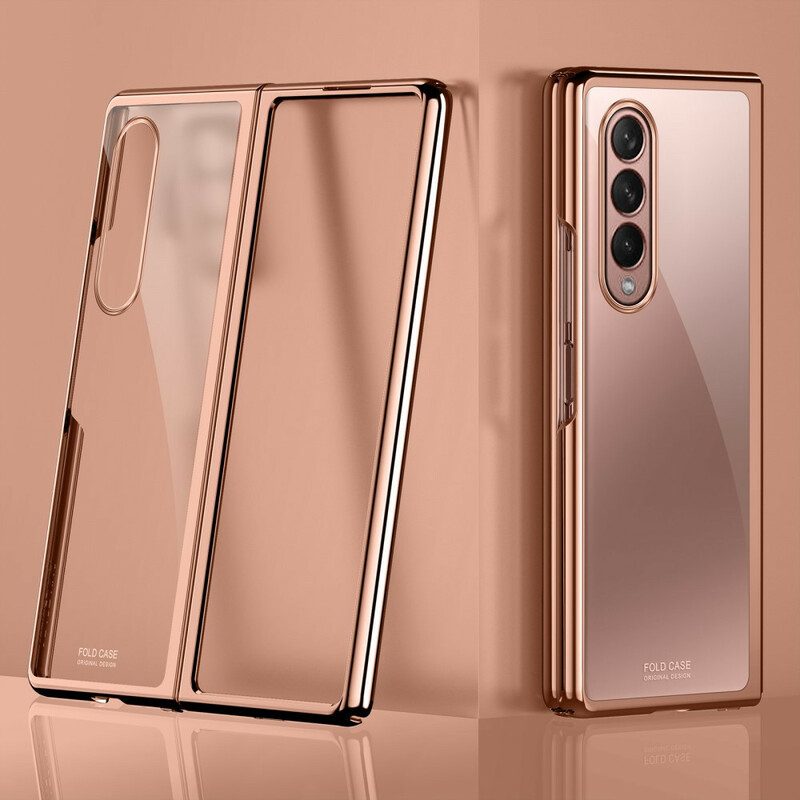 Cover Samsung Galaxy Z Fold 3 5G Bordi Metallici Trasparenti