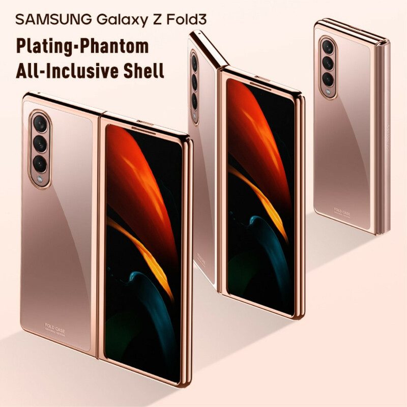 Cover Samsung Galaxy Z Fold 3 5G Bordi Metallici Trasparenti