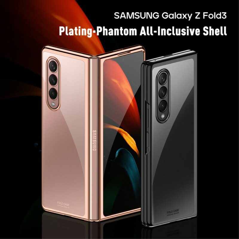 Cover Samsung Galaxy Z Fold 3 5G Bordi Metallici Trasparenti