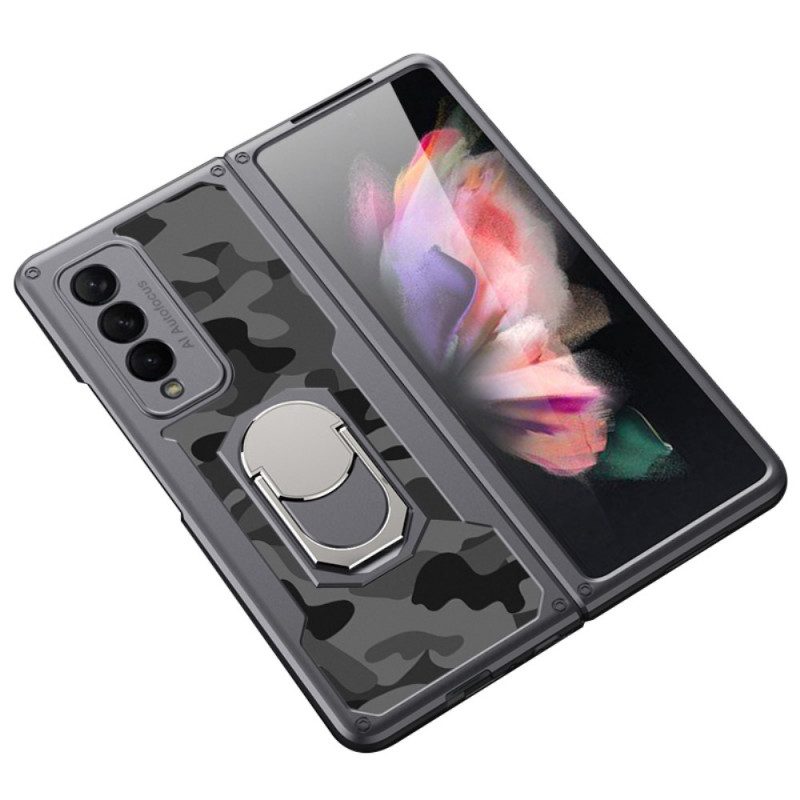 Cover Samsung Galaxy Z Fold 3 5G Camouflage Ring-support Gkk