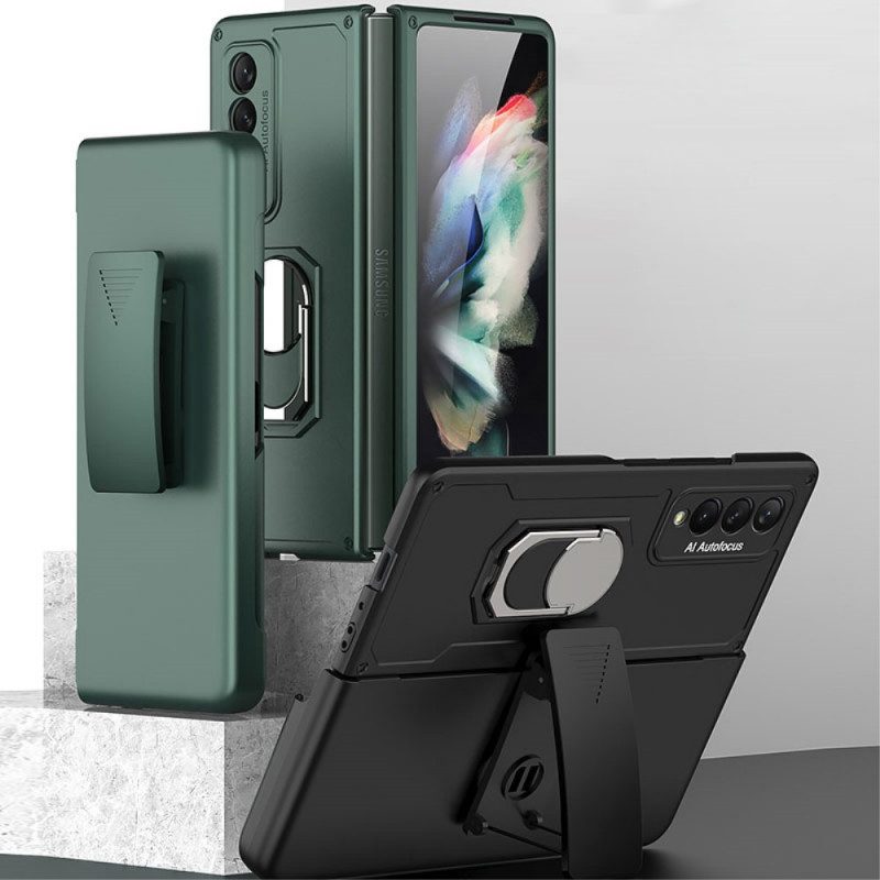 Cover Samsung Galaxy Z Fold 3 5G Con Anello E Supporto Gkk