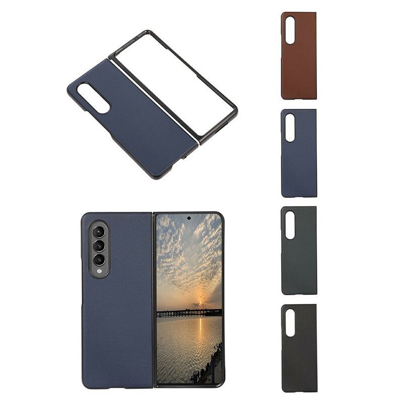 Cover Samsung Galaxy Z Fold 3 5G Design In Vera Pelle