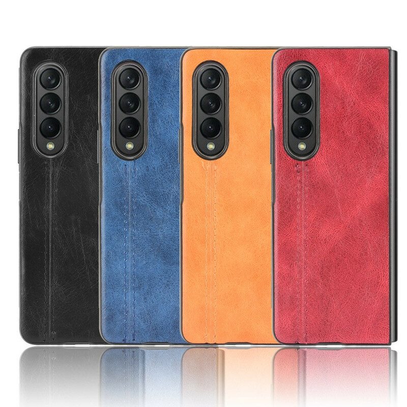 Cover Samsung Galaxy Z Fold 3 5G Effetto Pelle Couture