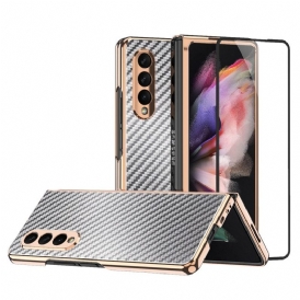 Cover Samsung Galaxy Z Fold 3 5G Fibra Di Carbonio Con Protezione Per Lo Schermo