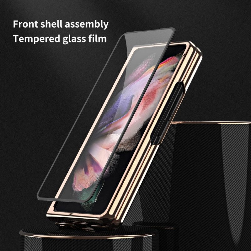 Cover Samsung Galaxy Z Fold 3 5G Fibra Di Carbonio Con Protezione Per Lo Schermo