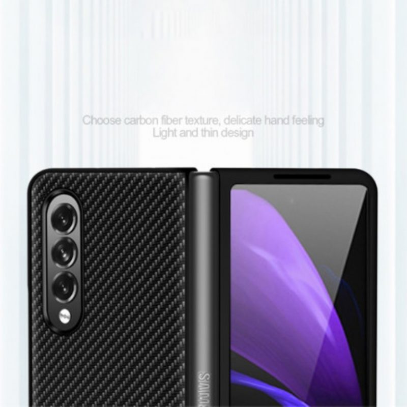 Cover Samsung Galaxy Z Fold 3 5G Fibra Di Carbonio Sottile