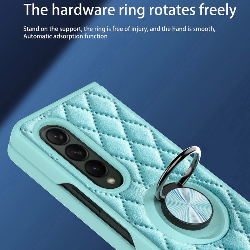 Cover Samsung Galaxy Z Fold 3 5G Imbottito Con Ring-support