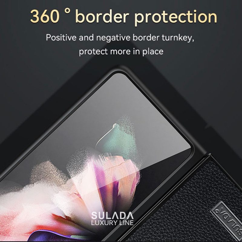 Cover Samsung Galaxy Z Fold 3 5G Litchi Pelle Stile Sulada