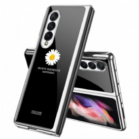 Cover Samsung Galaxy Z Fold 3 5G Margherita In Vetro Temperato Gkk