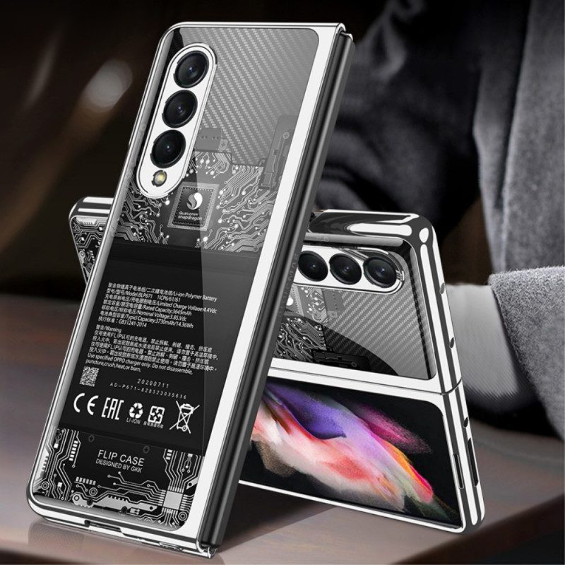 Cover Samsung Galaxy Z Fold 3 5G Meccanismo In Vetro Temperato Gkk