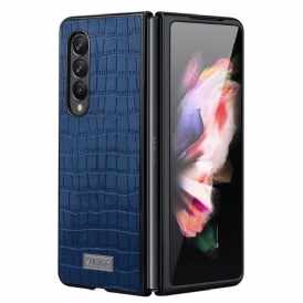 Cover Samsung Galaxy Z Fold 3 5G Pelle Di Coccodrillo Stile Sulada