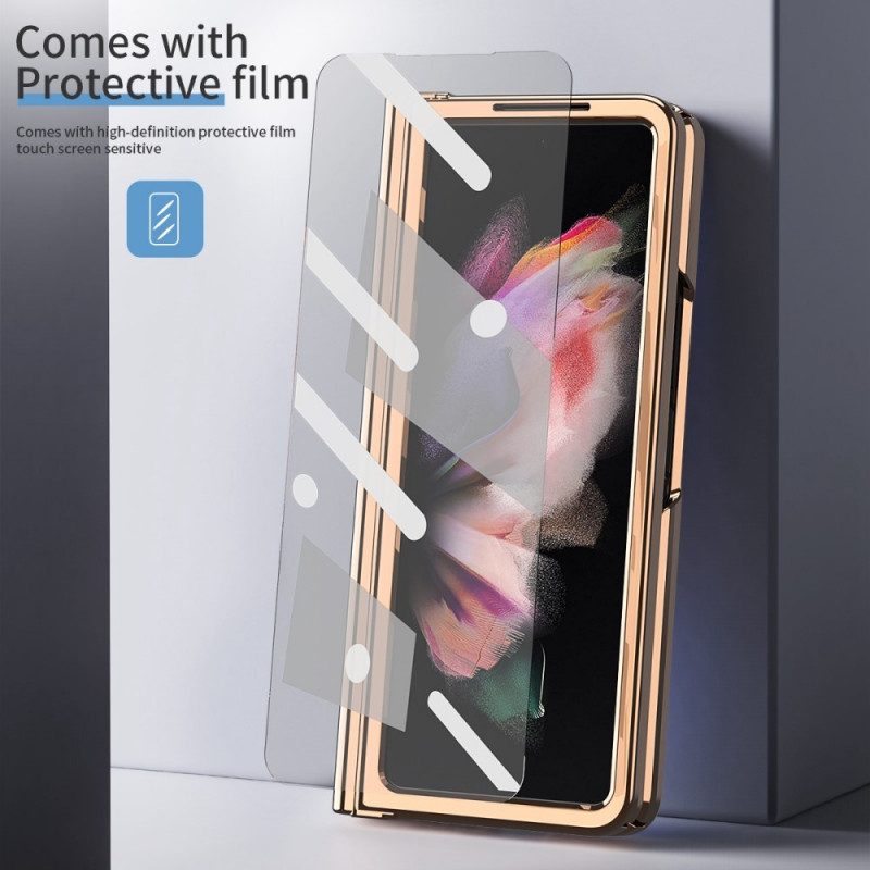 Cover Samsung Galaxy Z Fold 3 5G Pelle Litchi Multifunzione