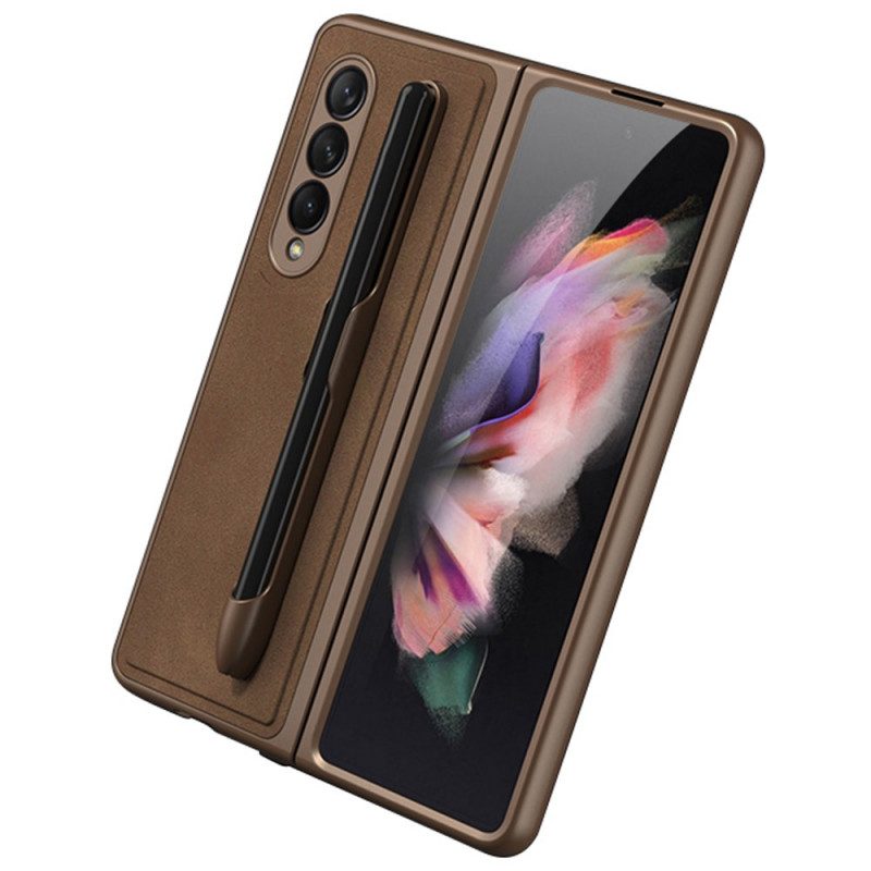 Cover Samsung Galaxy Z Fold 3 5G Porta Stilo Effetto Pelle Gkk