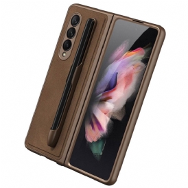 Cover Samsung Galaxy Z Fold 3 5G Porta Stilo Effetto Pelle Gkk