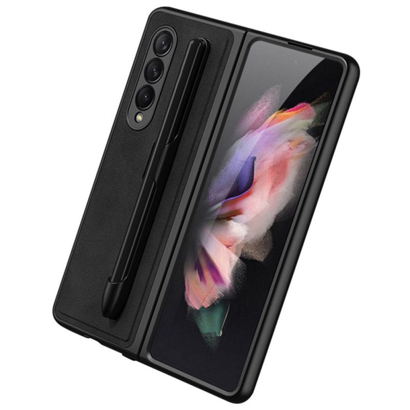 Cover Samsung Galaxy Z Fold 3 5G Porta Stilo Effetto Pelle Gkk