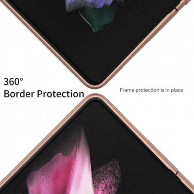 Cover Samsung Galaxy Z Fold 3 5G Supporto Gkk Litchi In Pelle