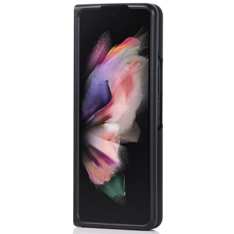 Cover Samsung Galaxy Z Fold 3 5G Supporto In Vera Pelle E Supporto Per Stilo