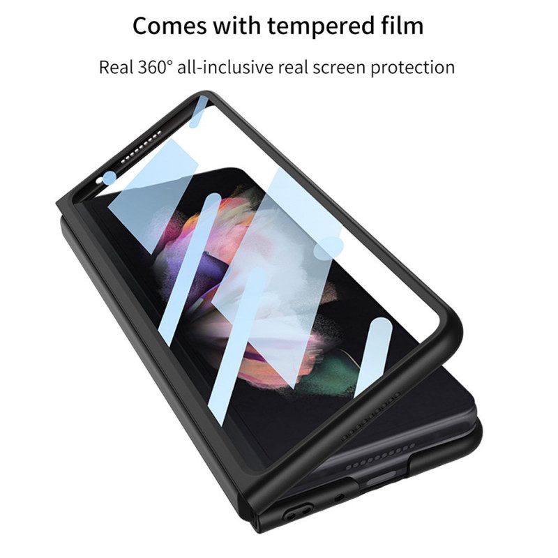 Cover Samsung Galaxy Z Fold 3 5G Supporto Testurizzato E Protezione Per Lo Schermo Gkk